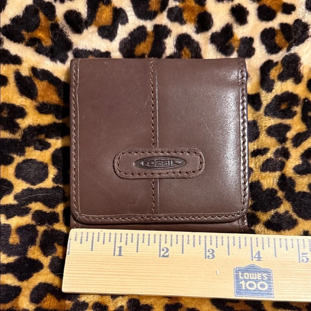 Fossil Dark Brown Leather Money Clip